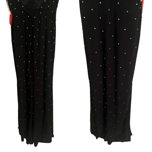 Ieena Mac Duggal Rhinestone Embellished V-Neck Gown Size 2 NWT $298 70232 - Picture 3 of 7